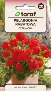 Pelargonia rabatowa czerwona nasiona 0,05g Toraf